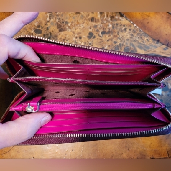 Kate Spade burgundy leather wallet - Picture 7 of 11
